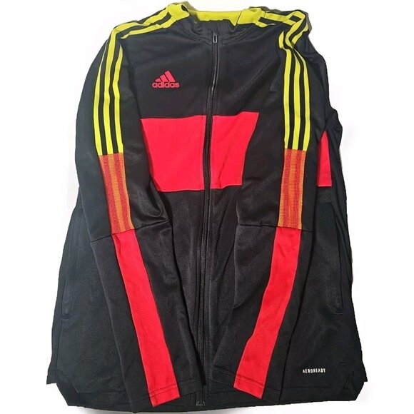 Adidas Jacket Mens Large Black AeroReady Full Zip Activewear Track Top - Picture 4 of 10